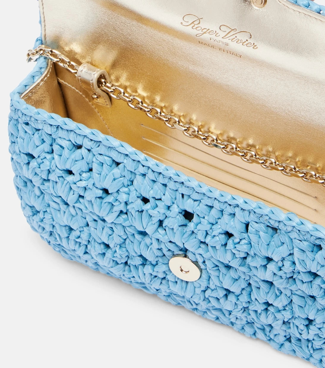 Roger Vivier - حقيبة كتف جي دو فيل من الرافيا