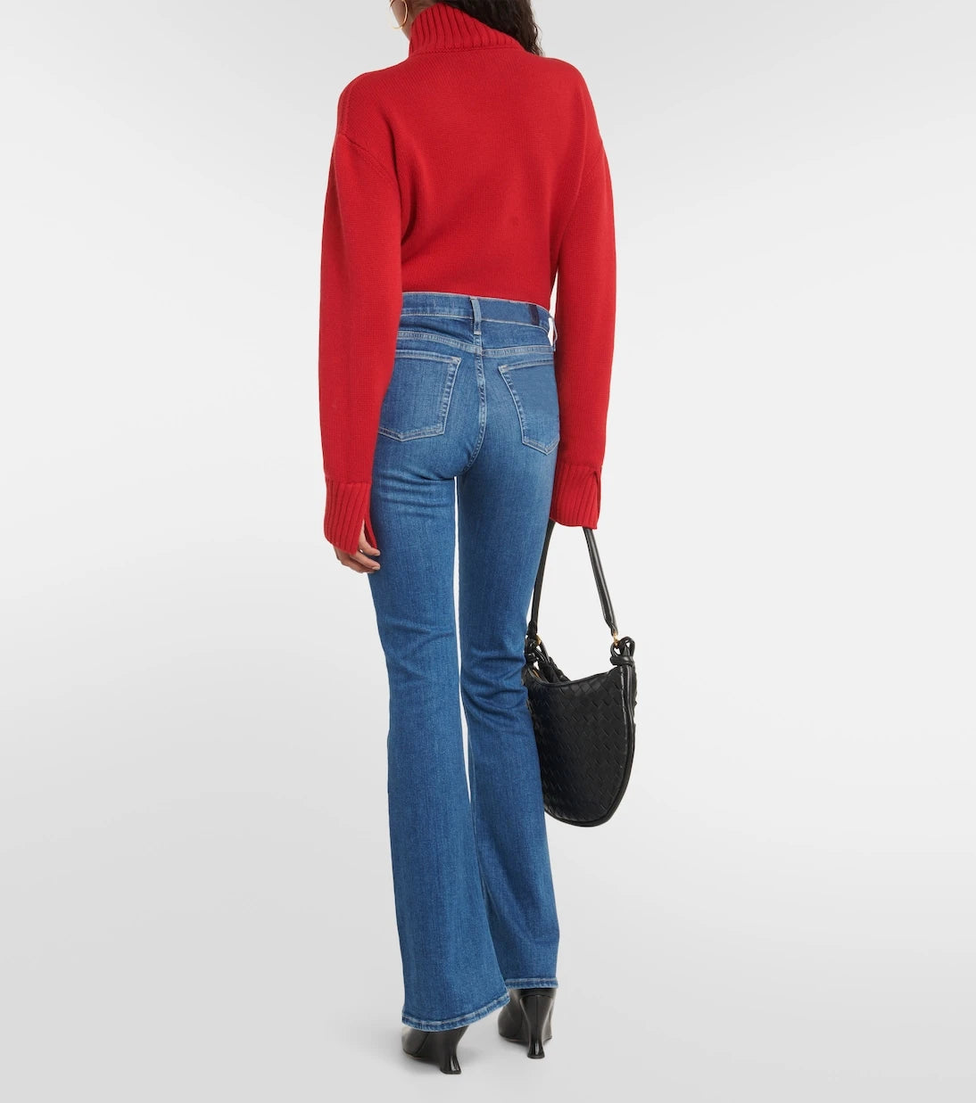 7 For All Mankind - بنطلون جينز Ali بقصة بوت كت وخصر مرتفع