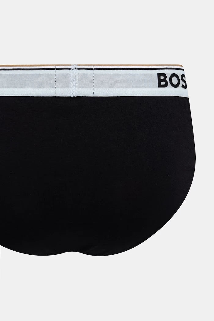 BOSS erkek pamuklu elastan slip brief 3'lü