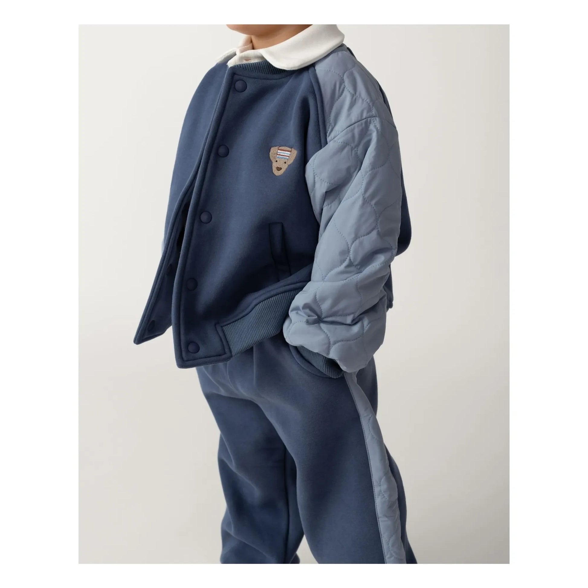 Donsje - Noal Bi-Material Bomber | Dark Blue