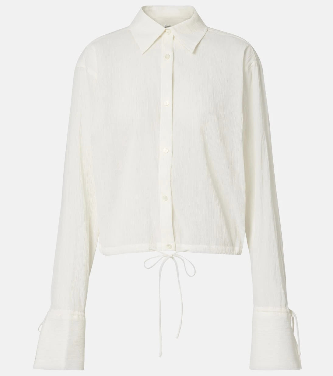 Toteme - Cropped cotton shirt