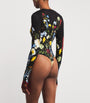 Alice+Olivia Black Floral Olea Bodysuit