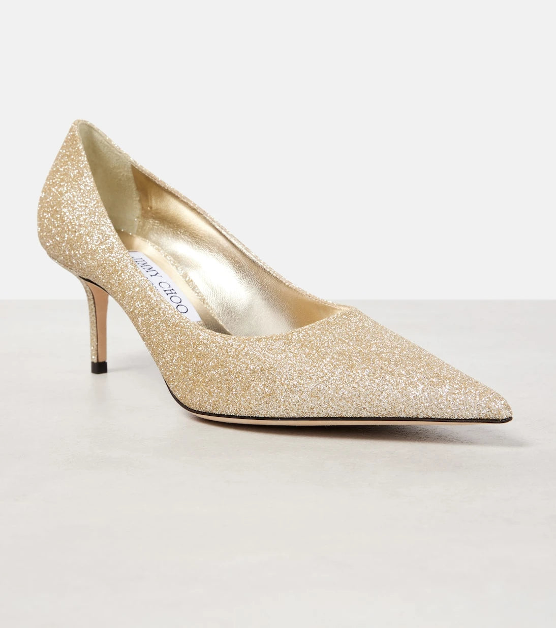 Jimmy Choo - حذاء بكعب Love 65 مزين بالجليتر