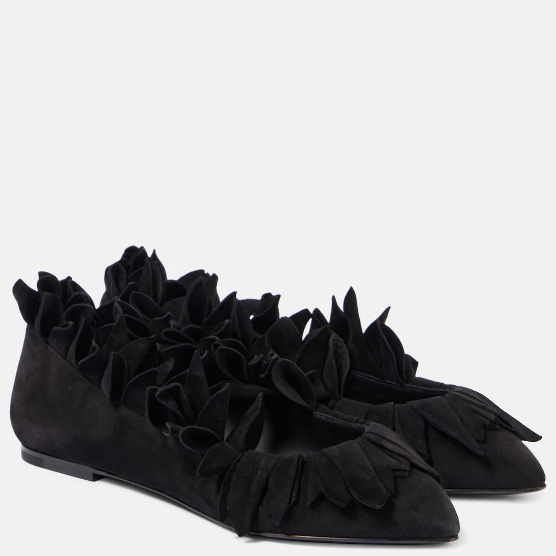 Alaïa - Petal suede ballet flats