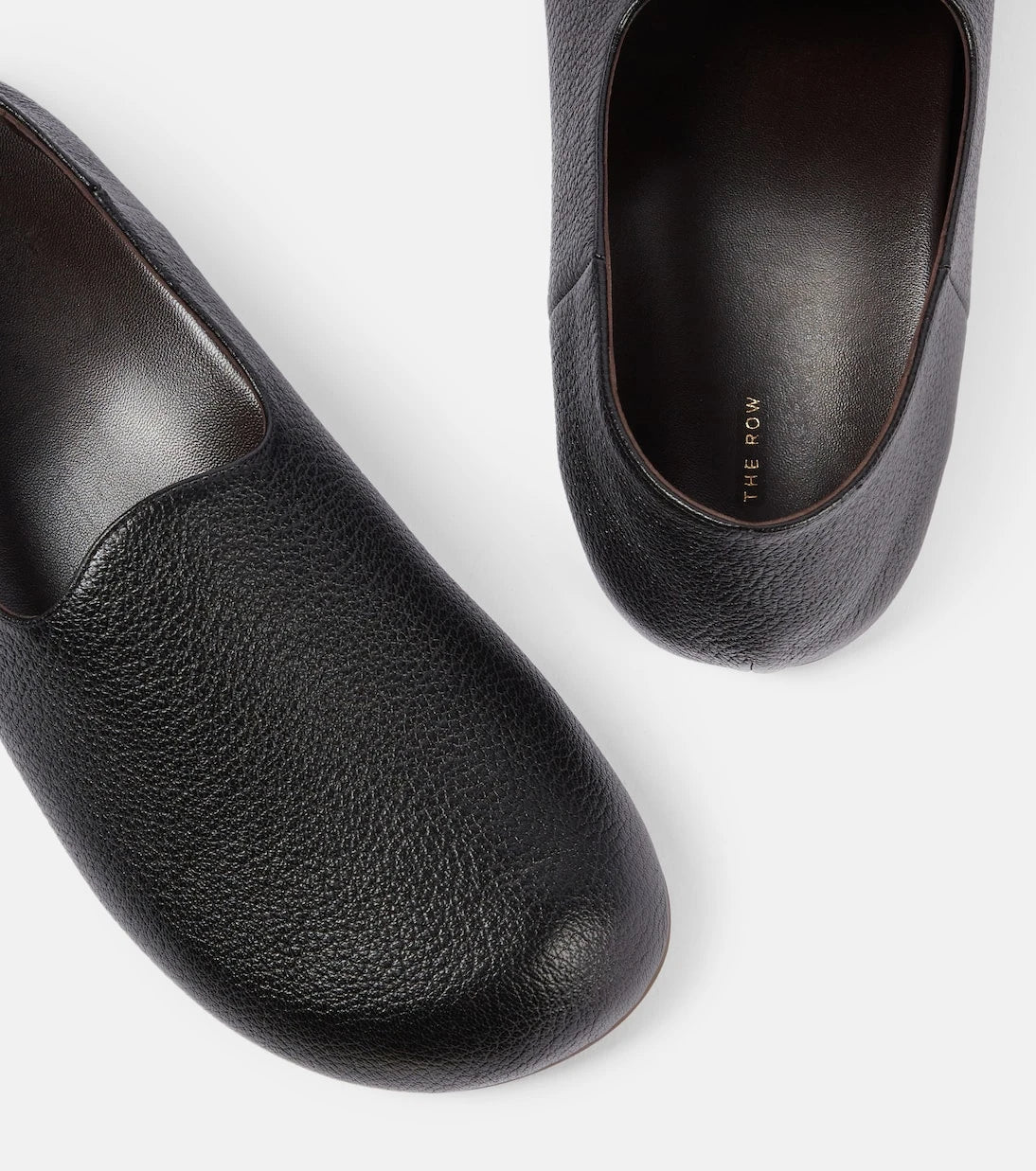 The Row - Hugh leather slip-on shoes