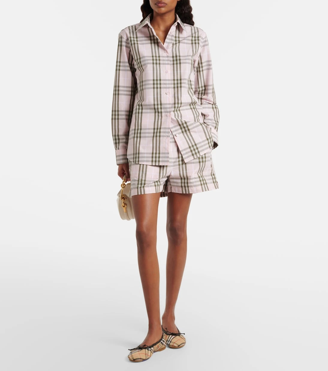 Burberry - شورت بربري كاروهات قطن