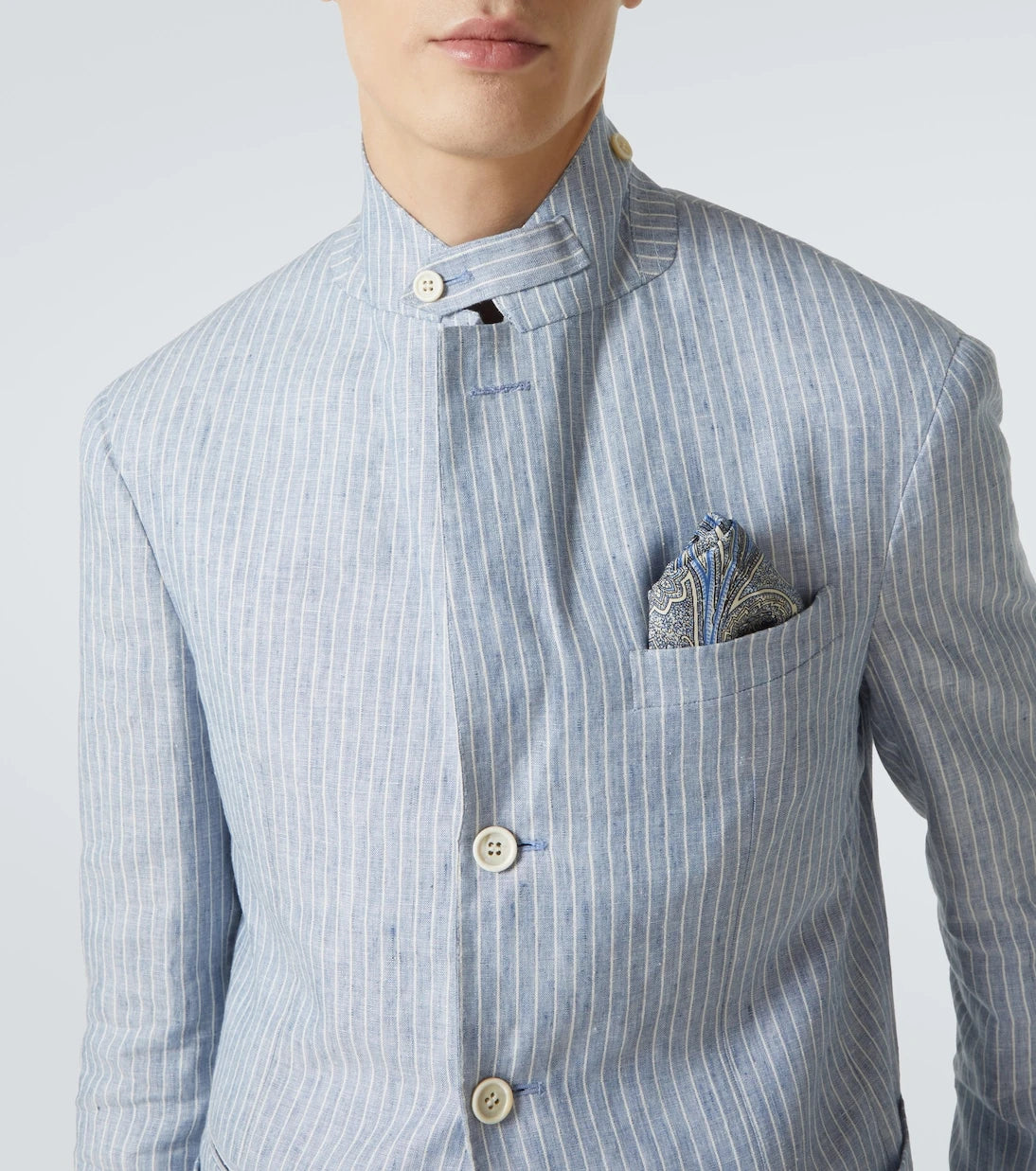 Dunhill - Striped linen-blend blazer