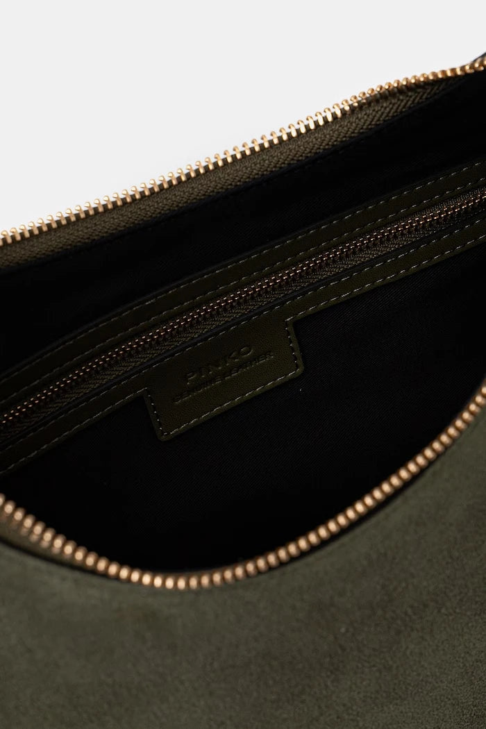 Pinko süet kadın tote çanta