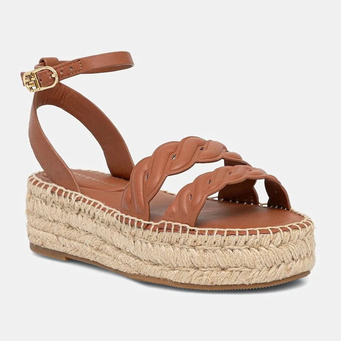 Кожени сандали Tommy Hilfiger LEATHER ROPE REAL ESPAD SANDAL