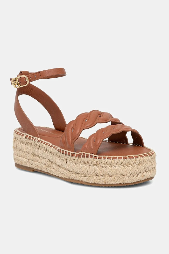Кожени сандали Tommy Hilfiger LEATHER ROPE REAL ESPAD SANDAL