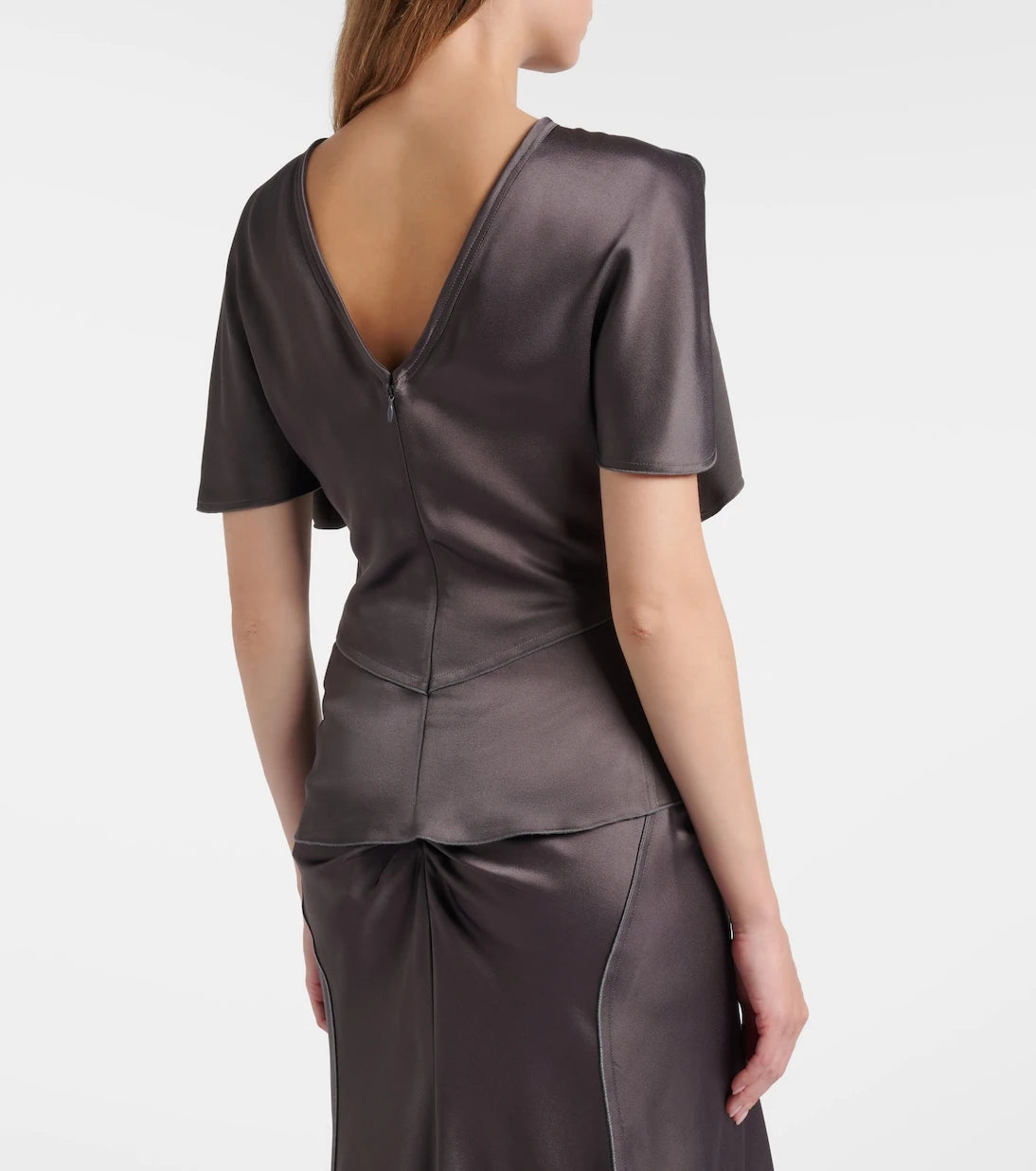 Victoria Beckham - Bela crêpe satin top