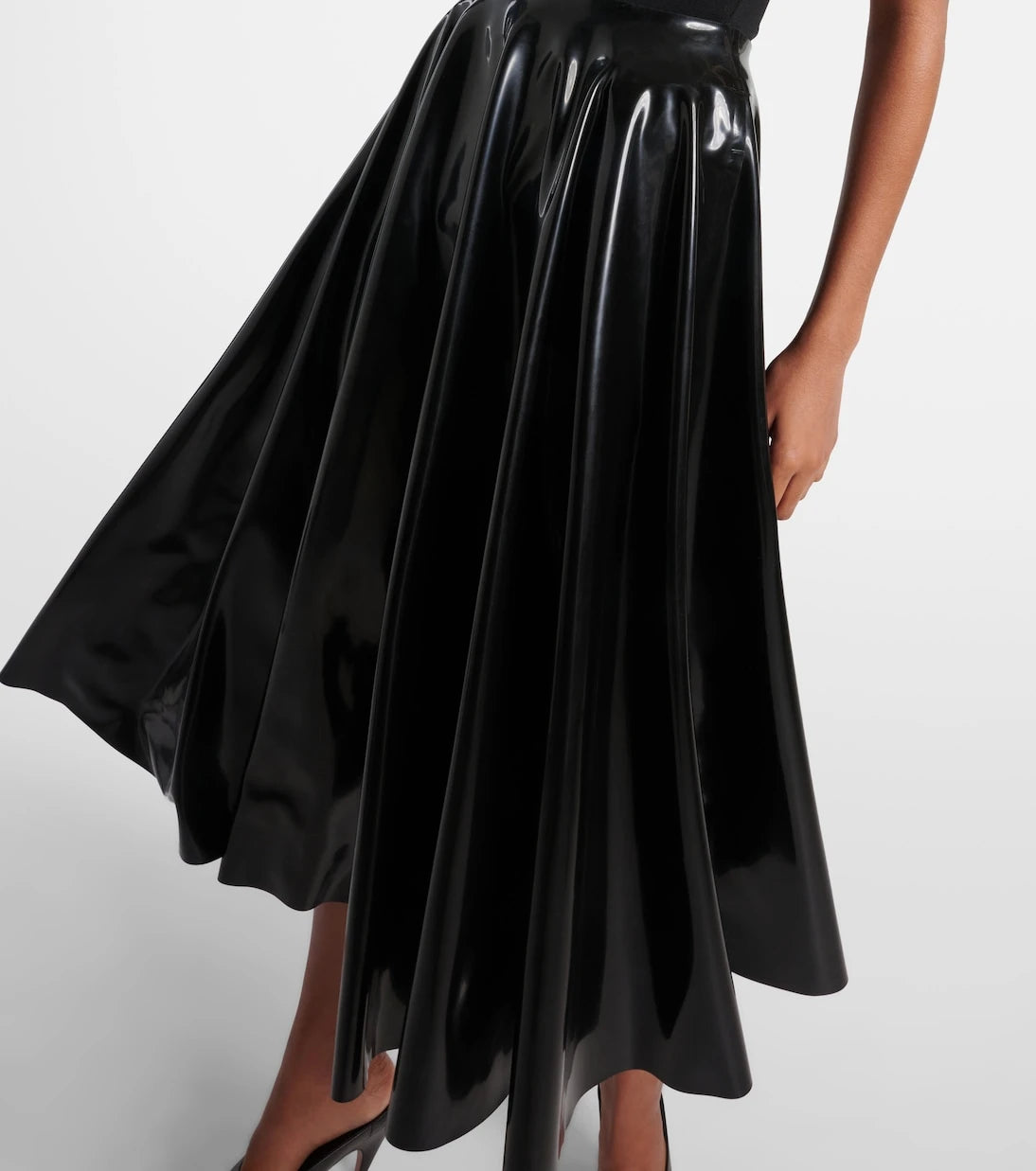 Alaïa - Latex midi skirt