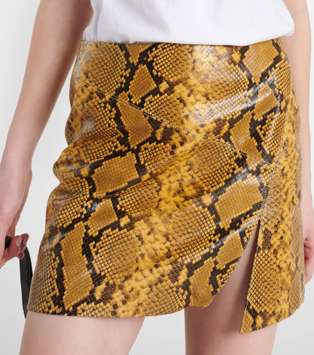 Isabel Marant - Blair snake-effect leather miniskirt
