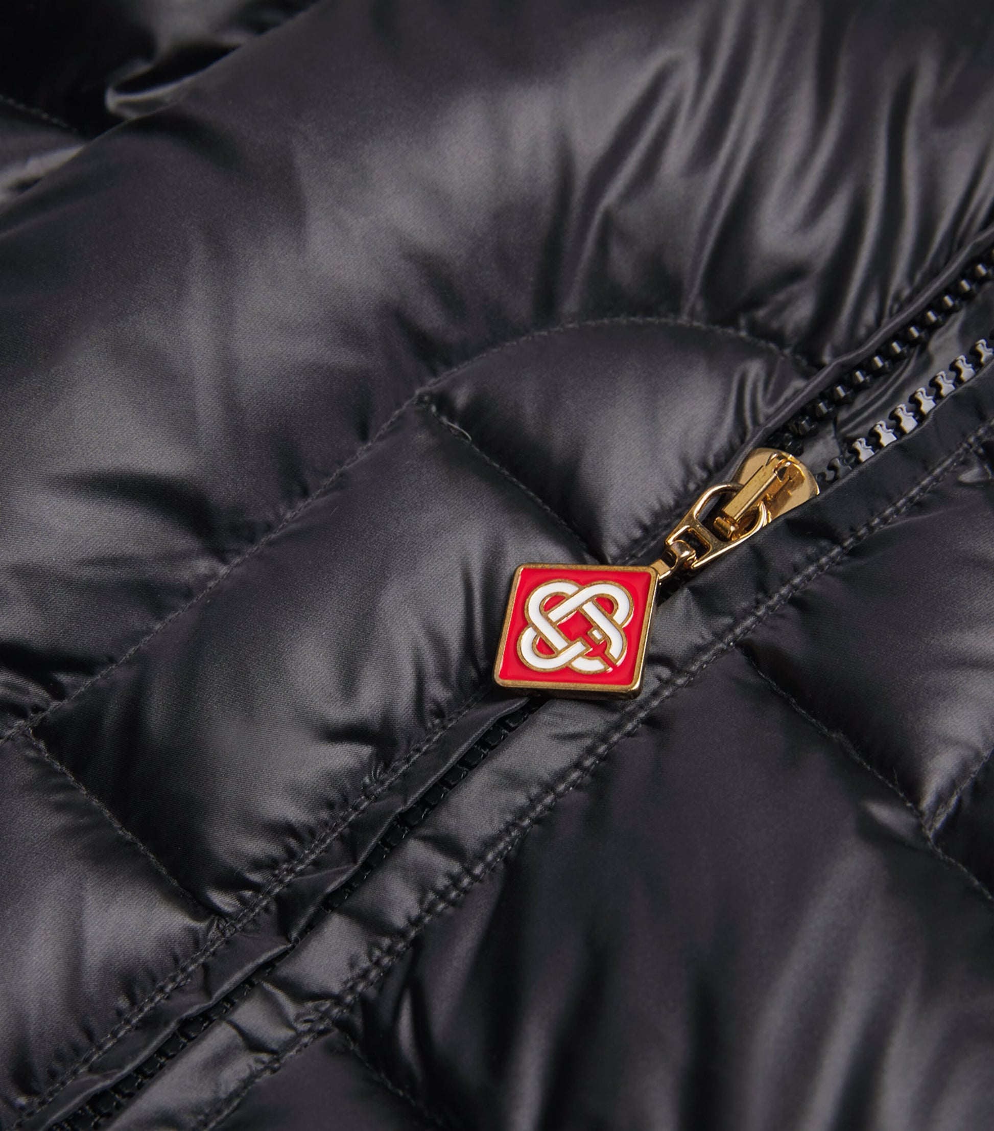 Casablanca Black Down Monogram Puffer Jacket