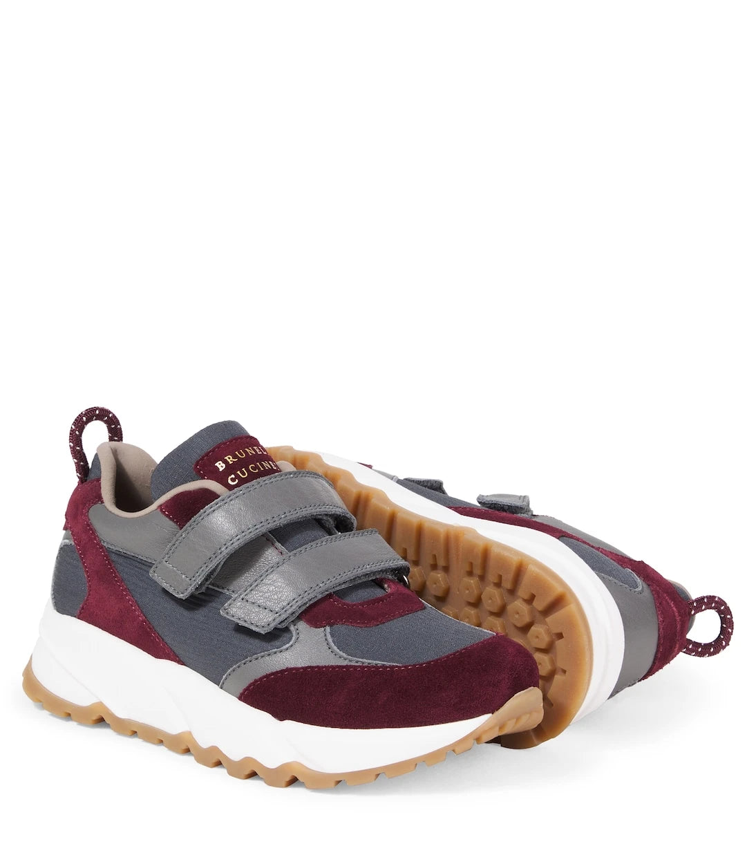 Brunello Cucinelli Kids - Suede-trimmed sneakers