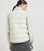 Brunello Cucinelli White Down Hybrid Puffer Jacket