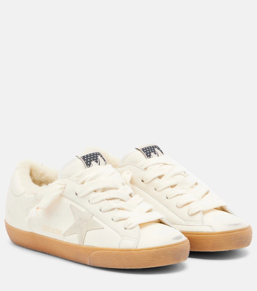 Golden Goose - Super-Star shearling-lined leather sneakers