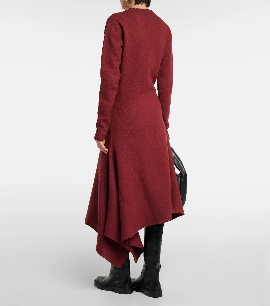 Jil Sander - Asymmetric wool midi dress
