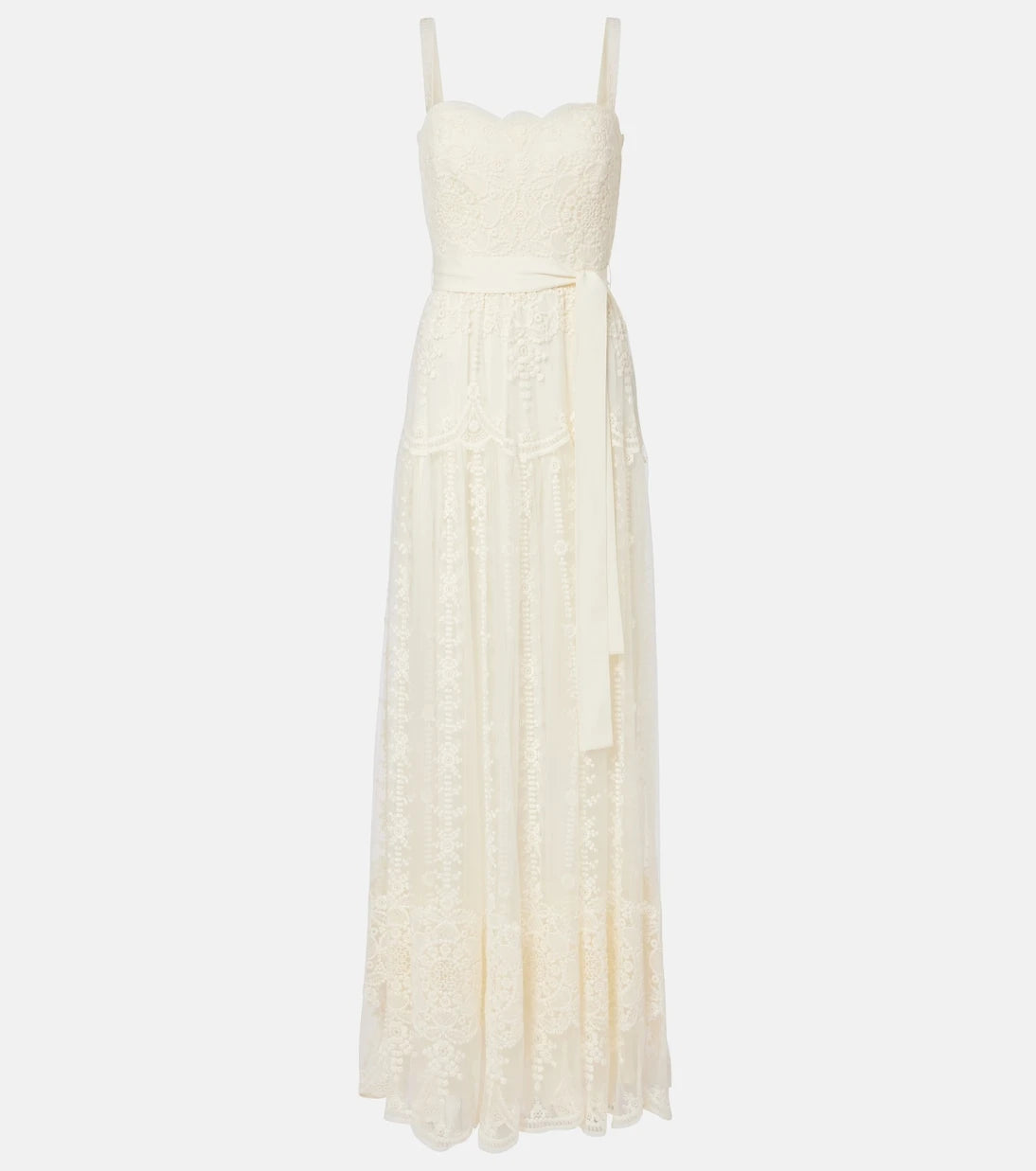 Elie Saab - Embroidered tulle bustier gown