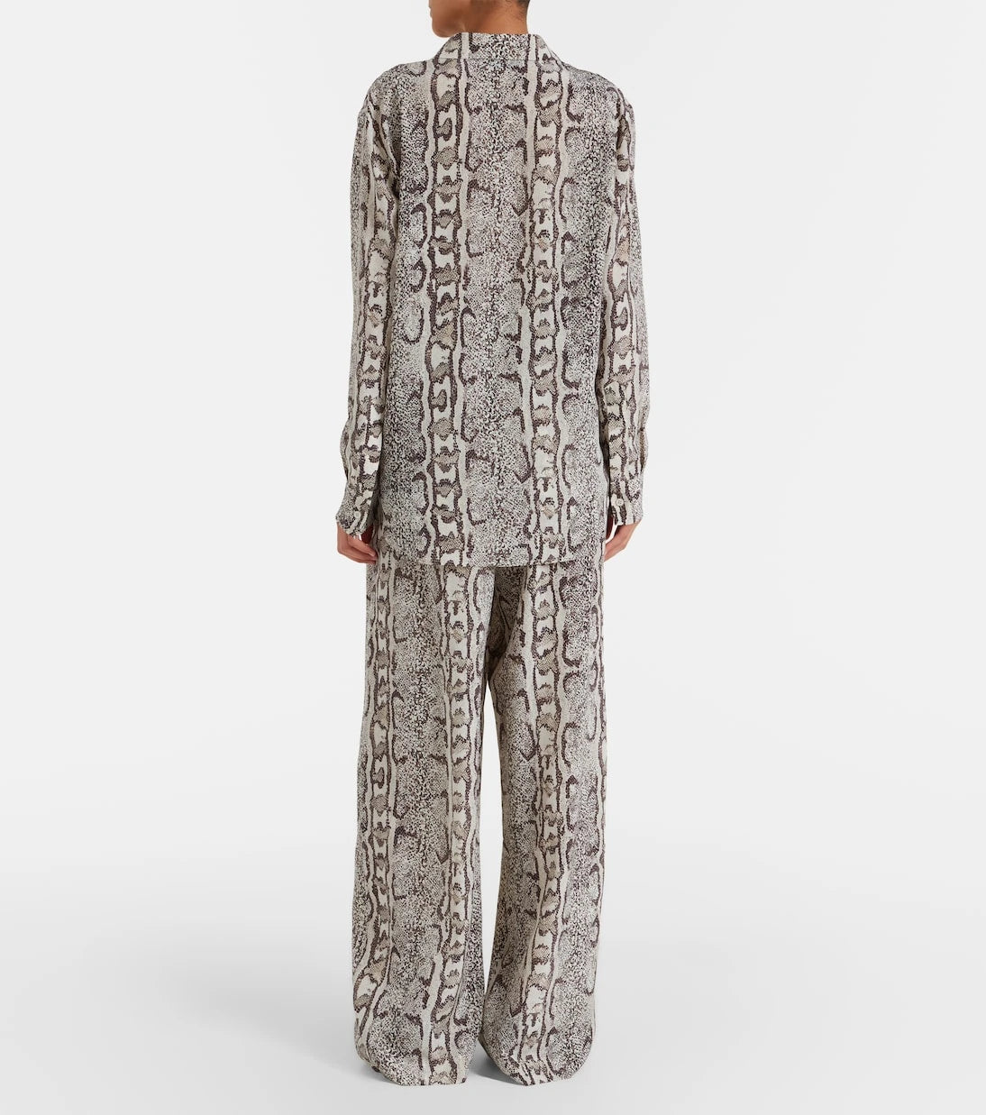 Balenciaga - Snake-print silk palazzo pants