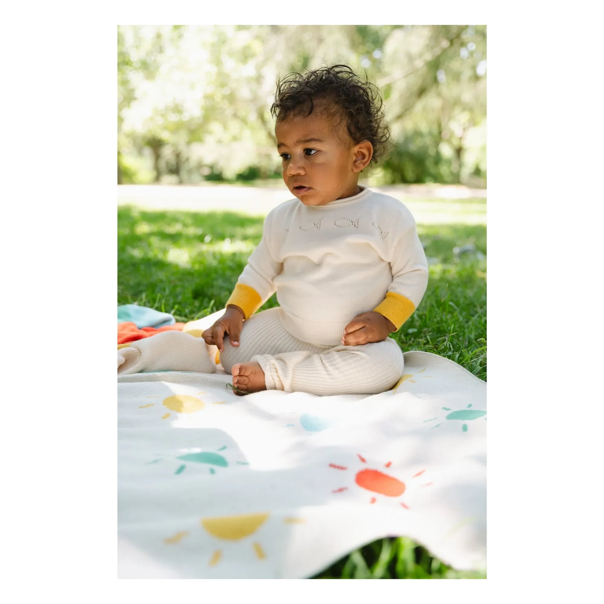 Bayiri - Little Fish organic cotton sweater | Ecru