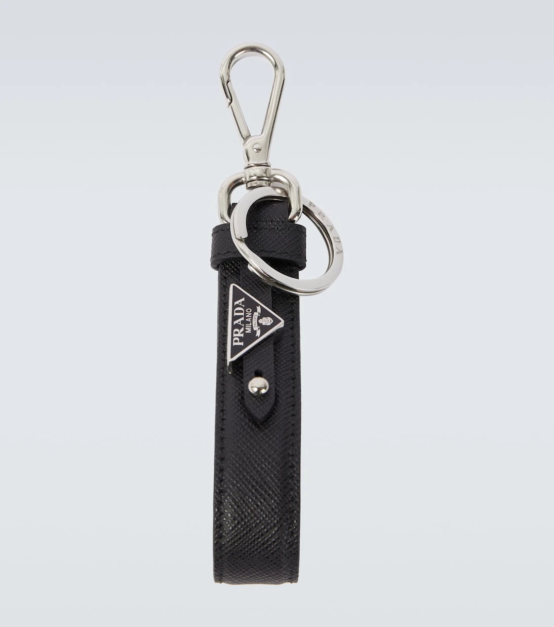 Prada - Saffiano logo leather keychain
