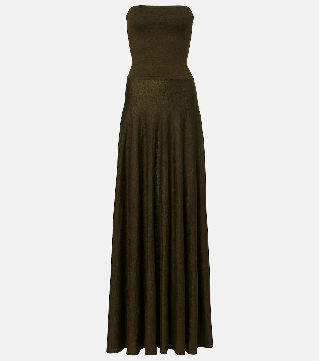 Alaïa - Linen-blend bustier dress