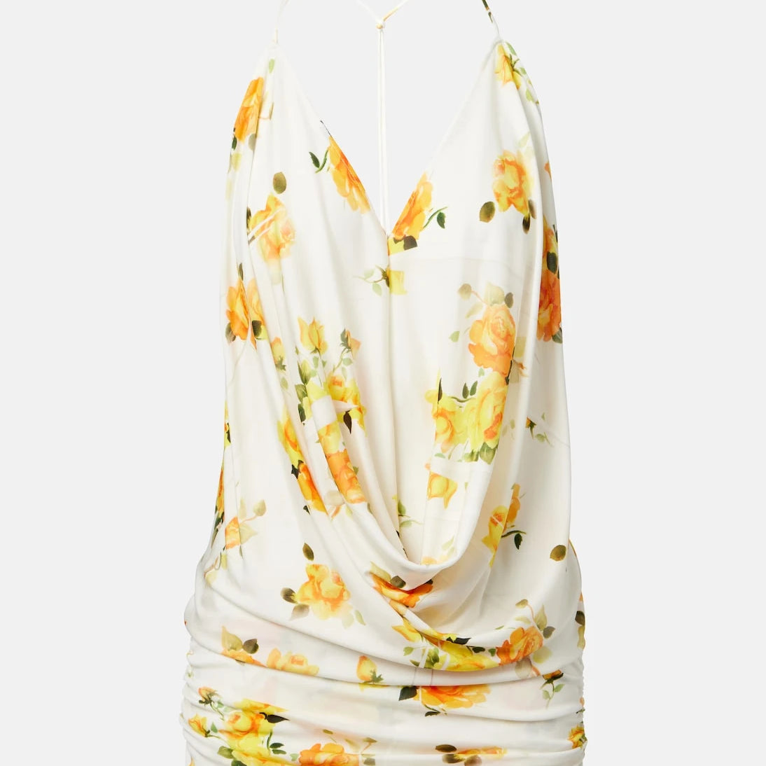 Acne Studios - Floral draped jersey top