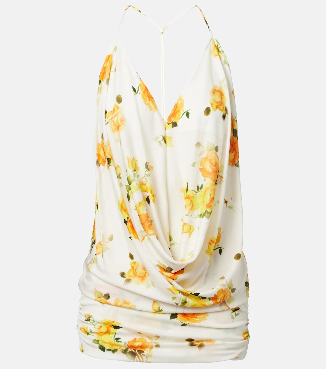 Acne Studios - Floral draped jersey top