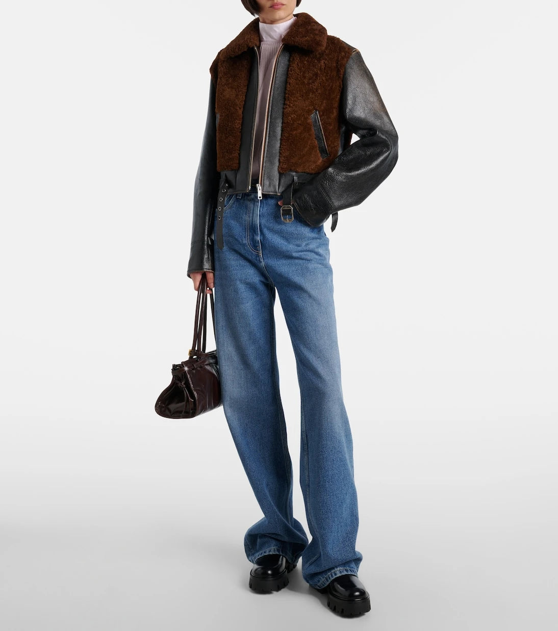 Prada - Logo leather platform Chelsea boots