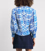Alice+Olivia Blue Cotton April Pleated Blouse