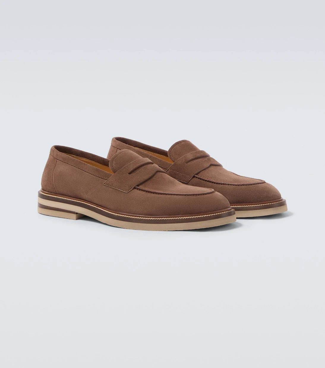 Brunello Cucinelli - Suede penny loafers