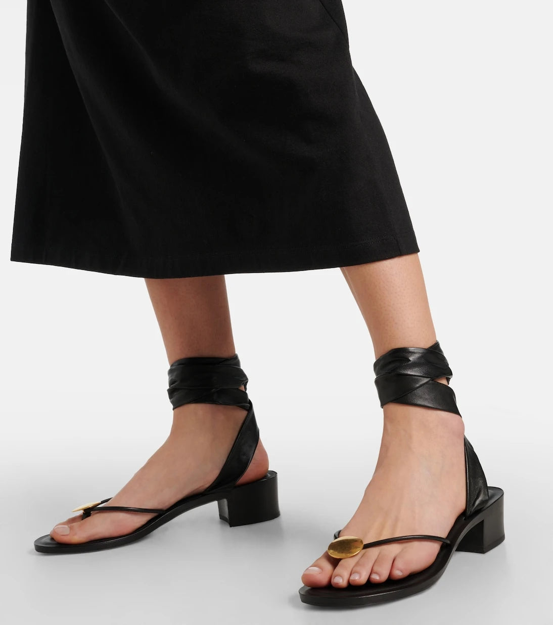 The Row - Cord leather thong sandals