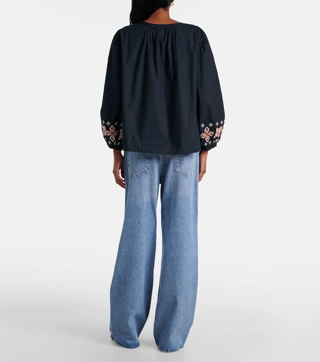 Velvet - Paola embroidered cotton blouse