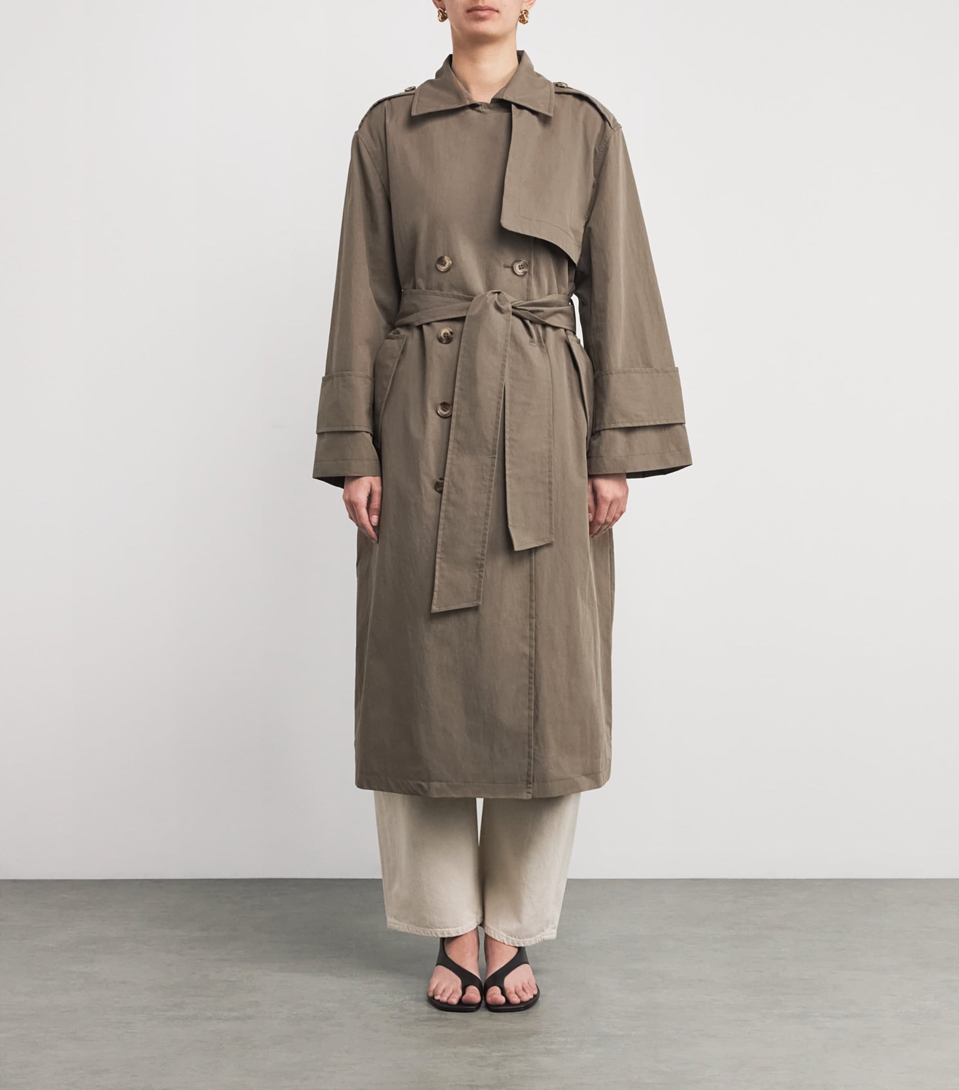 Stylein Brown Cotton-Blend Siena Trench Coat