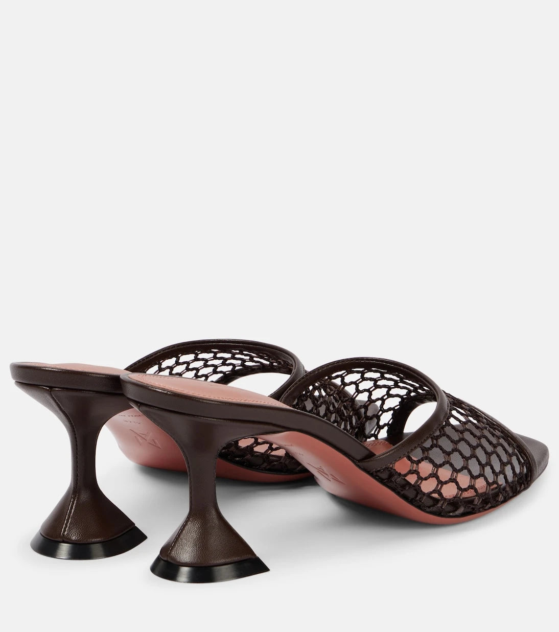 Amina Muaddi - Lupita leather-trimmed raffia mules