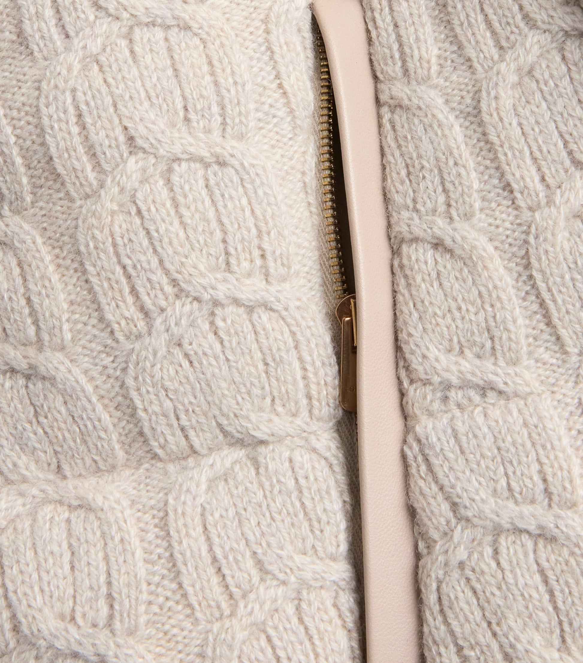 Agnona Beige Cashmere Padded Jacket