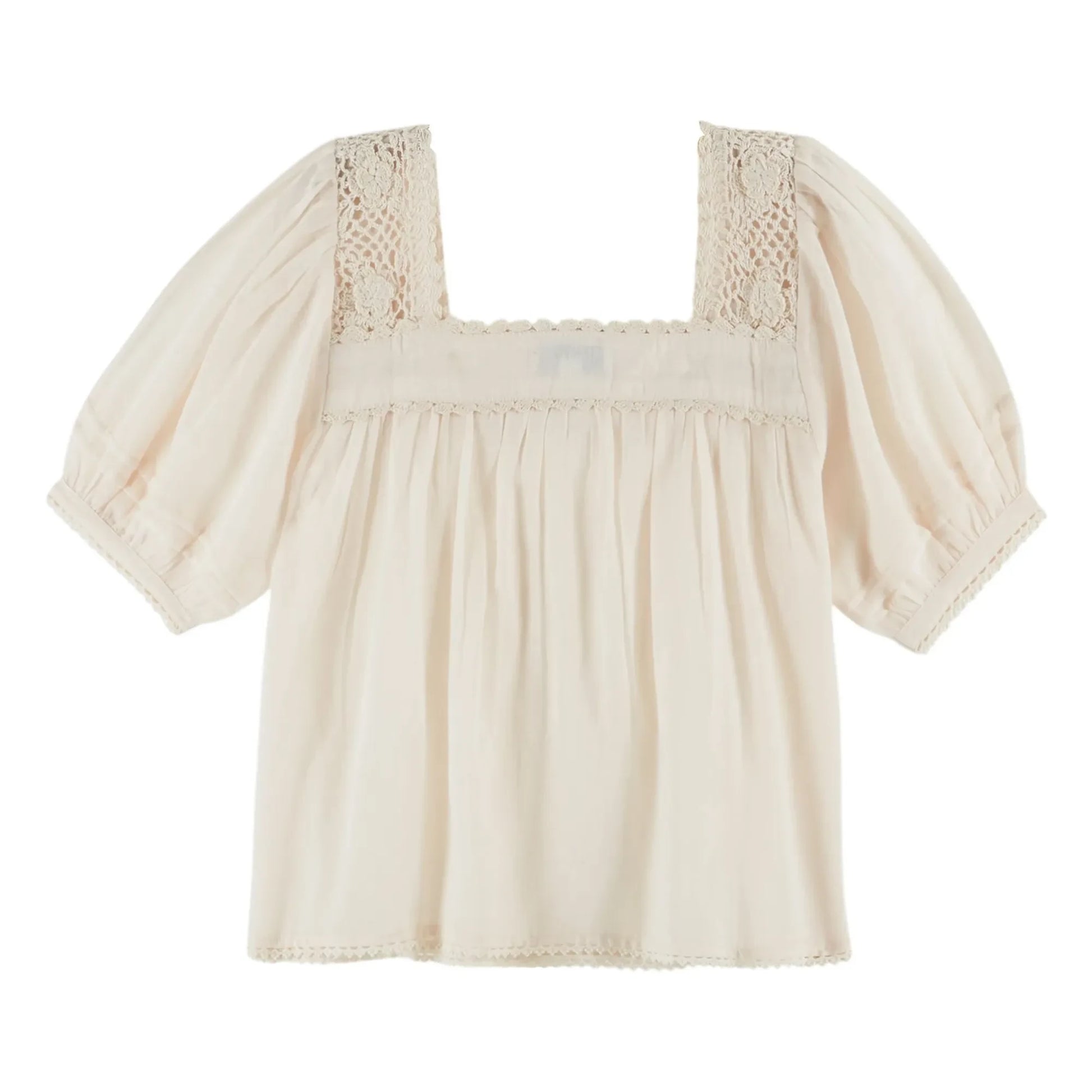 Emile et Ida - Flower Blouse Cotton Crochet | Cream