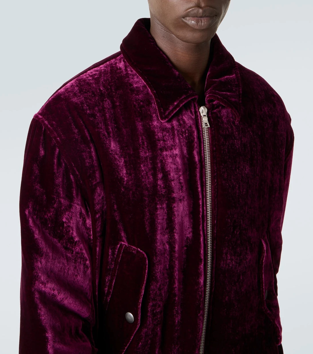 Dries Van Noten - Velvet bomber jacket