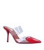 Red Leather Coeur Mules 90