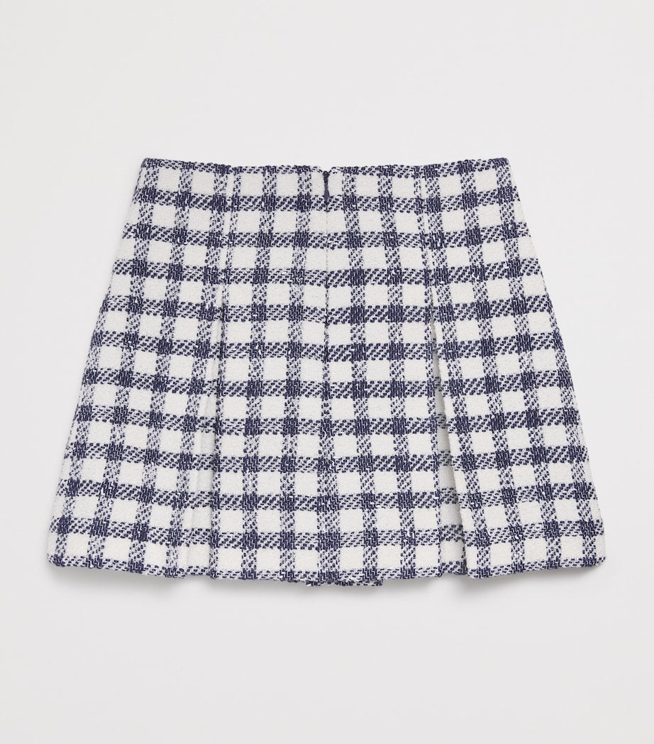 Self-Portrait Kids Check Bouclé Skirt (3-12 Years)