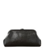 Skylar Snake-Embossed Leather Clutch Bag