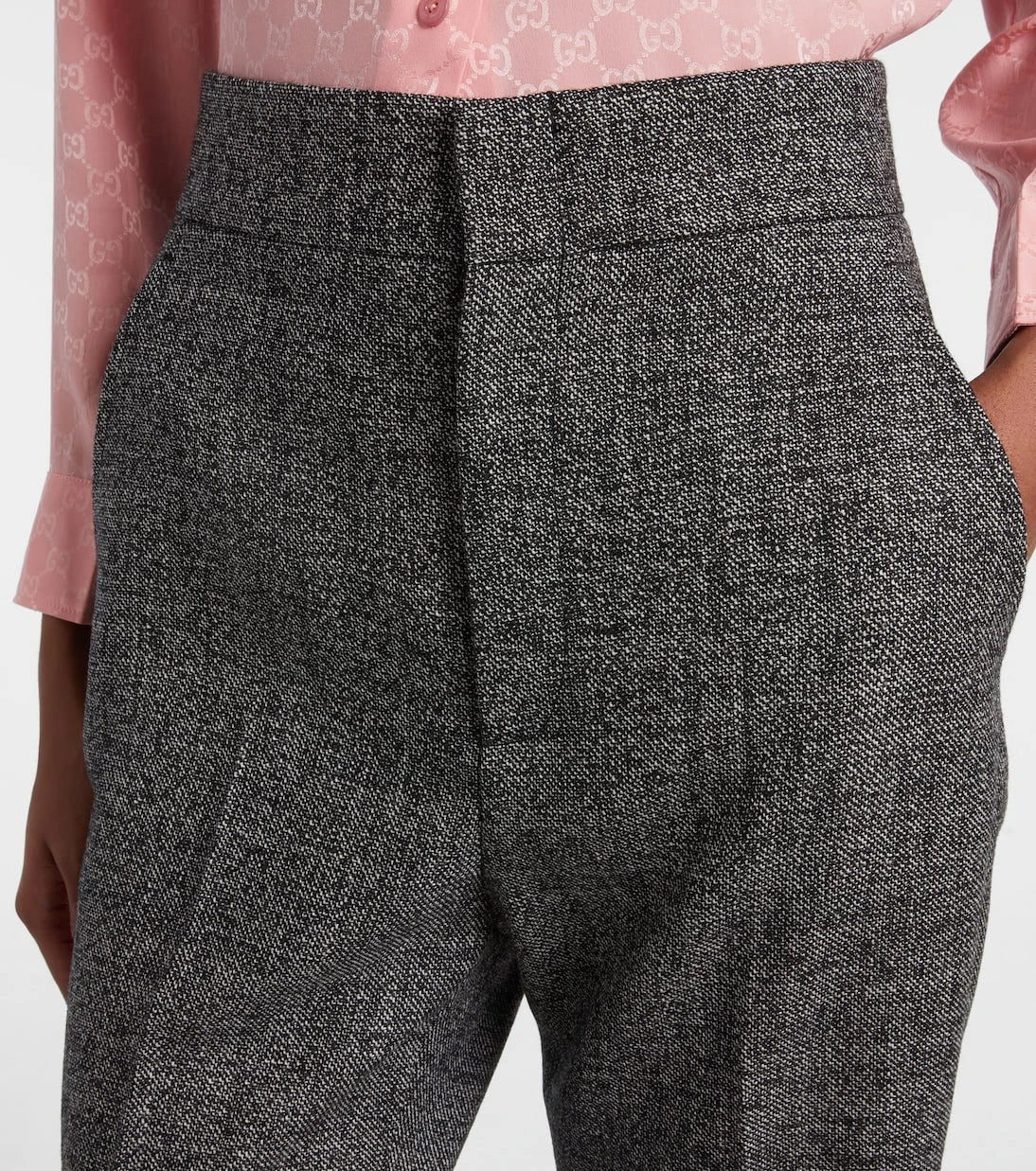 Gucci - High-rise wool straight pants