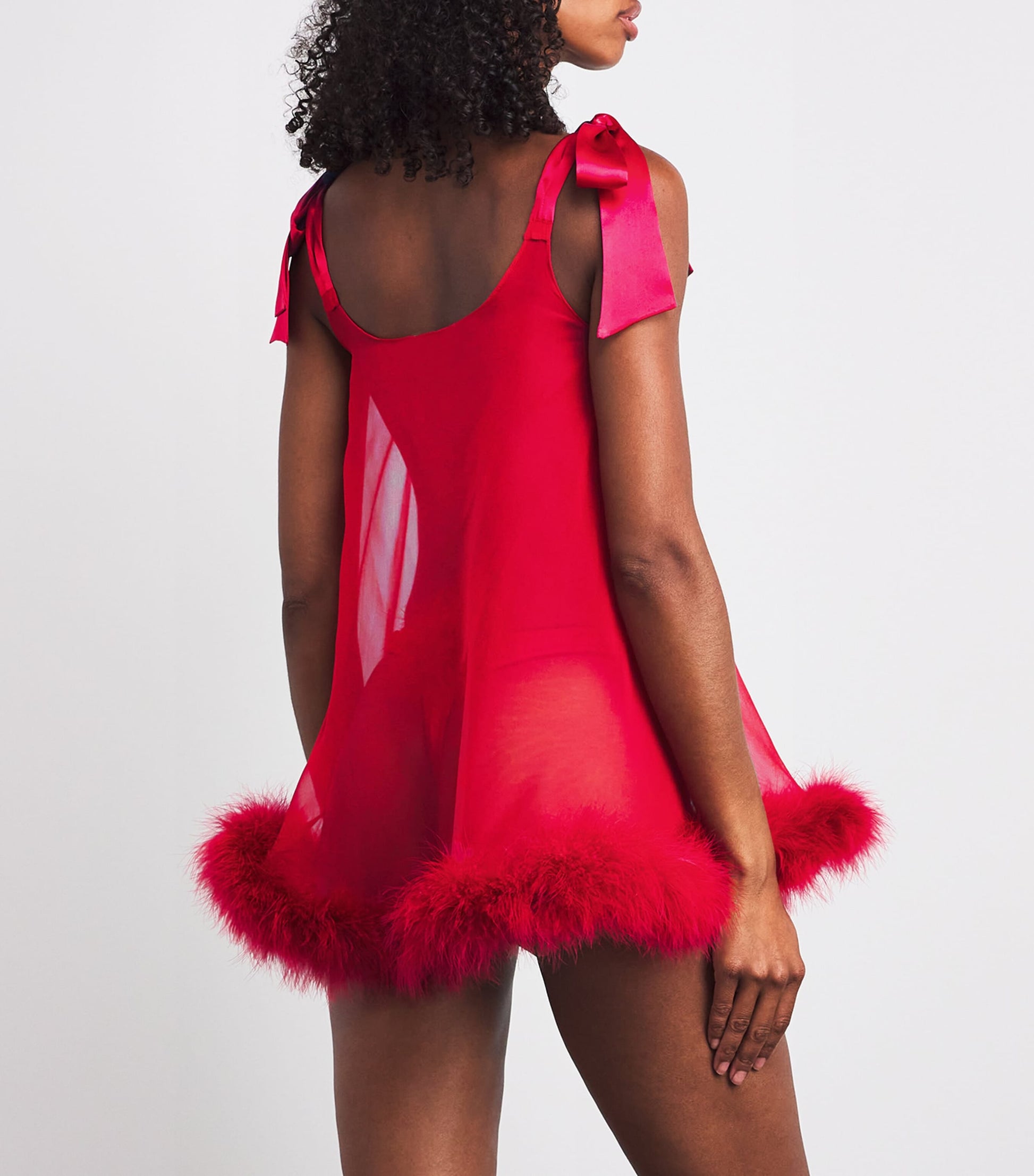 Gilda & Pearl Red Silk Brief Encounter Babydoll Dress