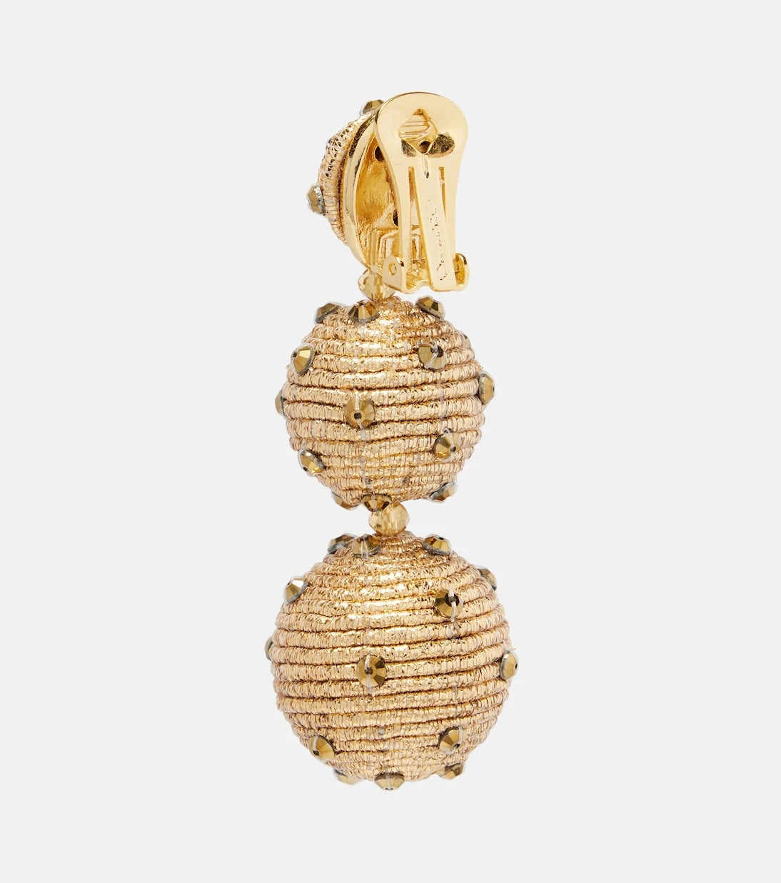 Oscar de la Renta - Embellished clip-on earrings