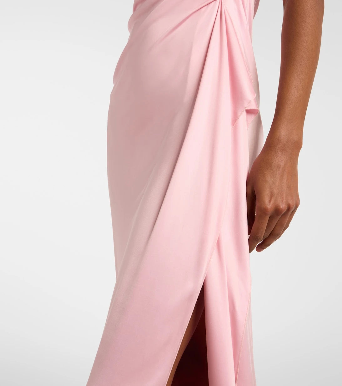 Versace - Medusa gathered jersey gown