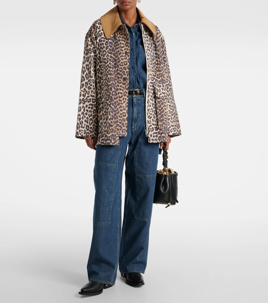 Ganni - Leopard-print canvas jacket
