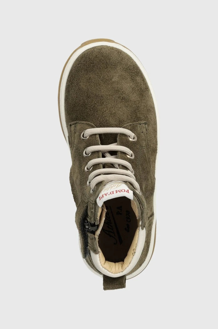 Детски половинки обувки от велур Pom D'api FLOW BOOTS