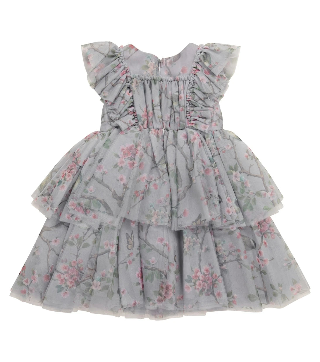 Monnalisa - Floral tulle dress