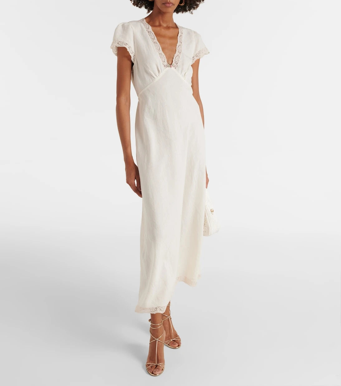 Rixo - Clarice lace-trimmed midi dress